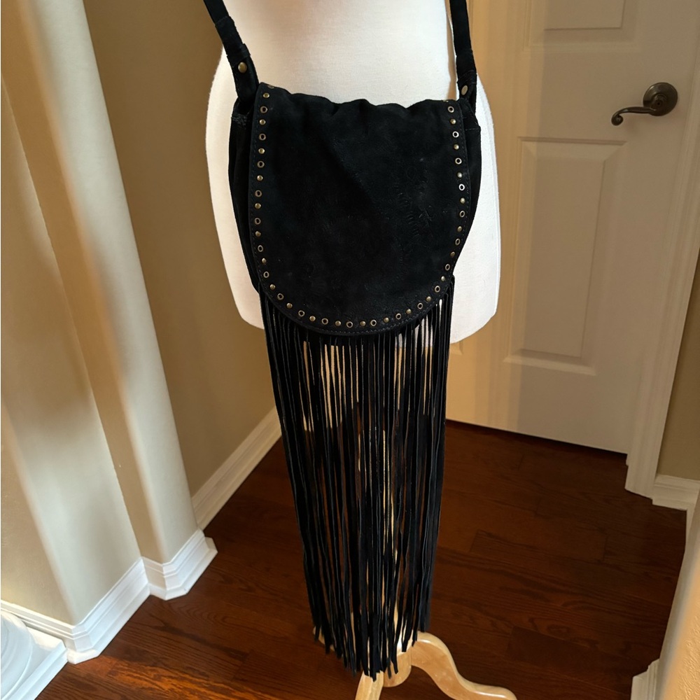 Ecote Suede Fringe Crossbody Bag